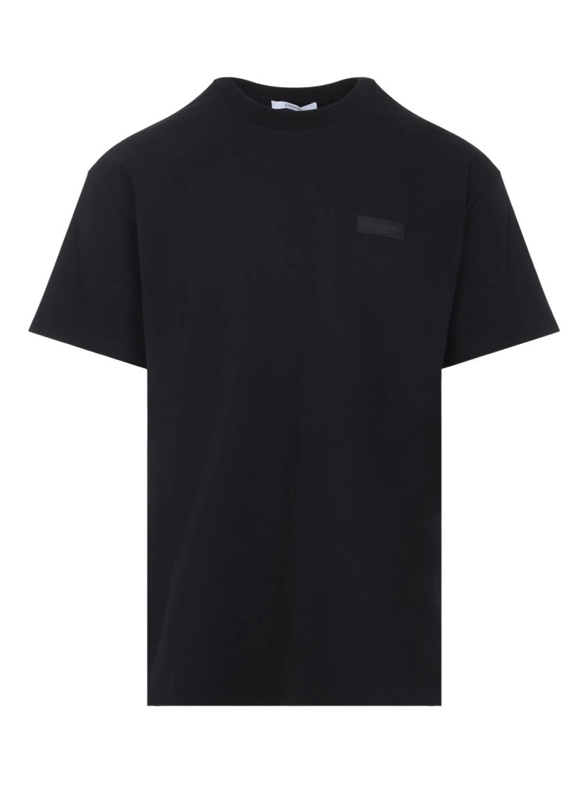 Givenchy Regular Fit Black Cotton Patch T-Shirt