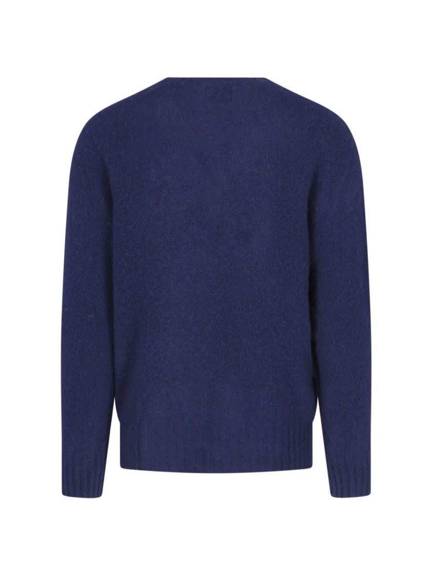 Howlin Deep Navy Blue Crew Neck Sweater