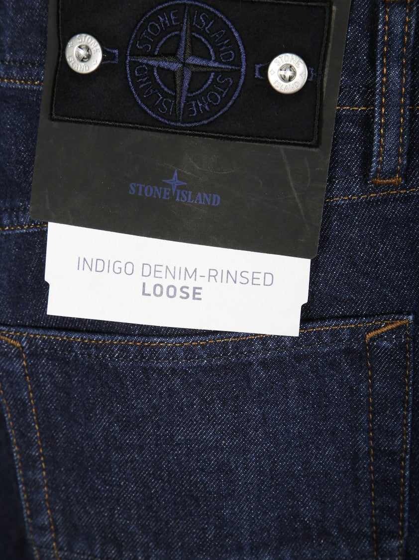 Stone Island Loose-Fit Indigo Denim Jeans With Classic Five-Pocket Design