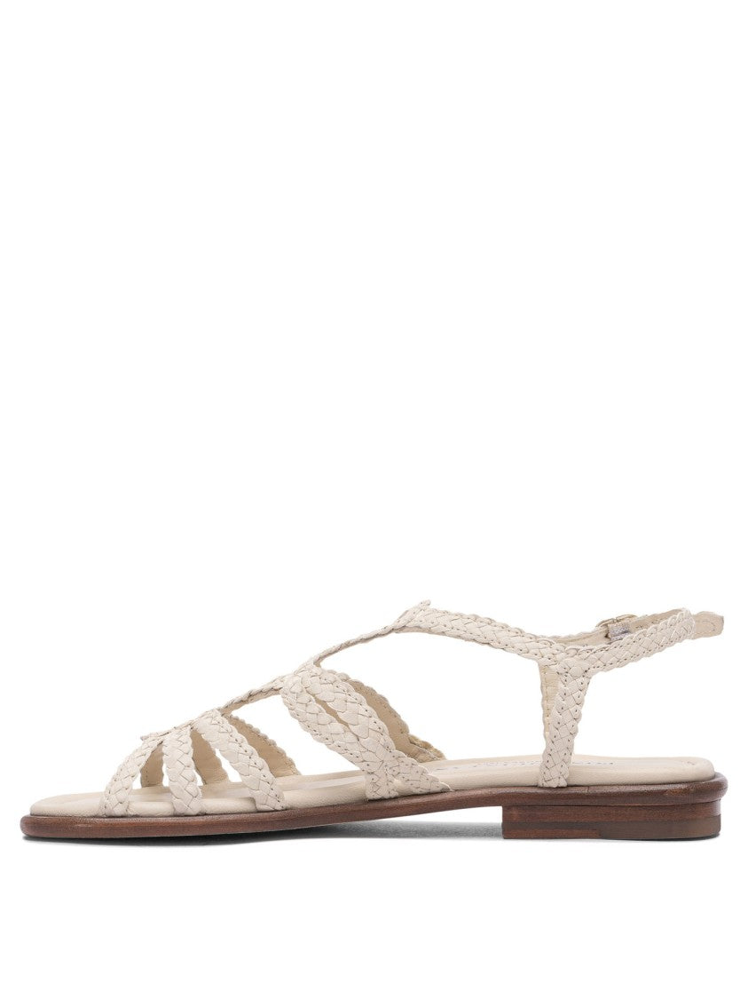 Pons Quintana Braided Leather Sandals With Adjustable Ankle Strap