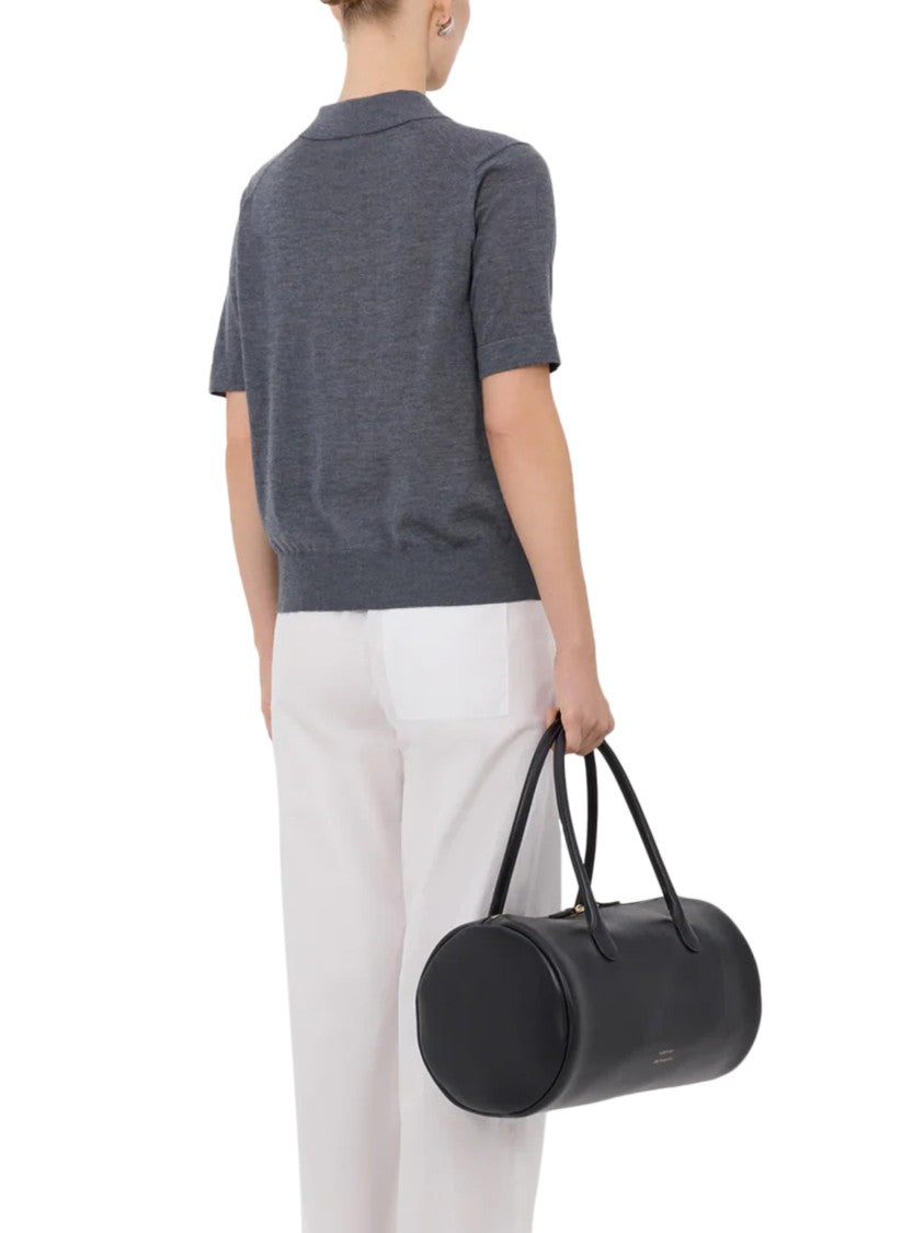 Loulou De Saison Short-Sleeved Polo Shirt In Soft Cashmere