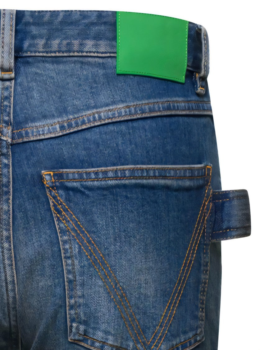 Bottega Veneta Faded Blue Straight-Leg Denim Pants