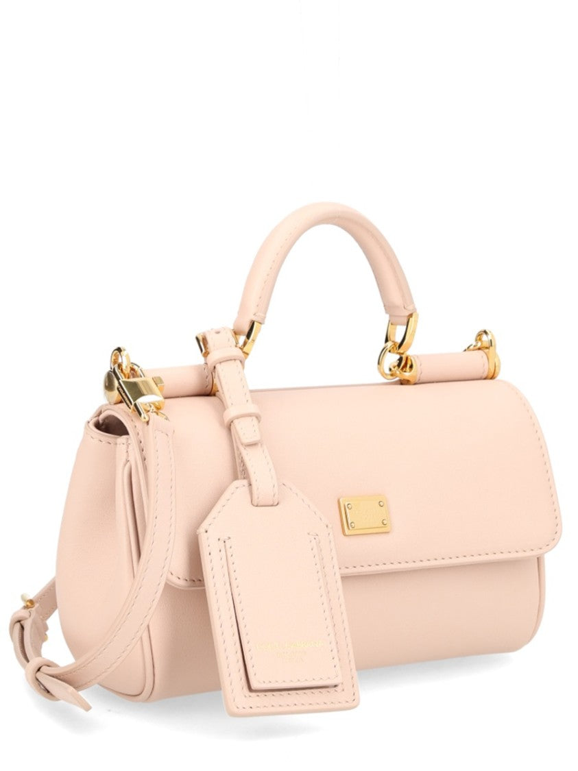 Dolce & Gabbana Muted My Sicily Leather Structured Top-Handle Bag