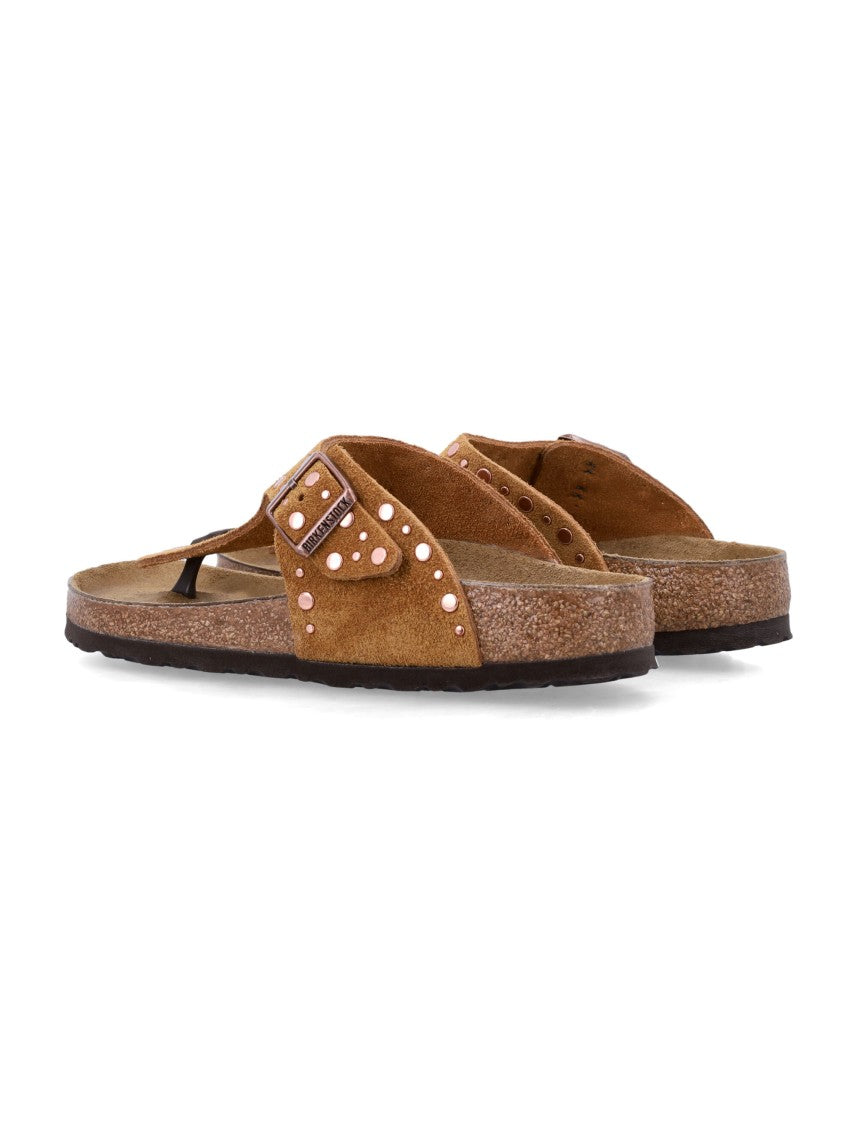 Birkenstock Gizeh Rivet Suede Infradito Sandals