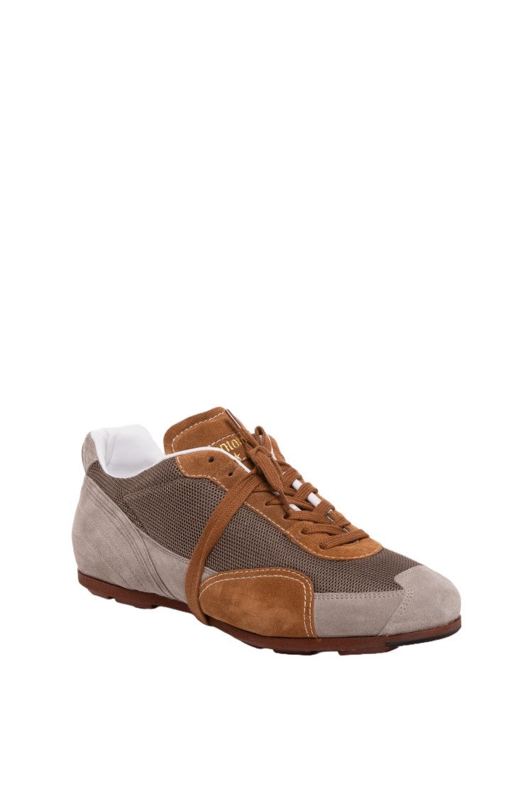 Pantofola D'oro Blue Mesh Suede Pdo Hand-Stitched Sneakers