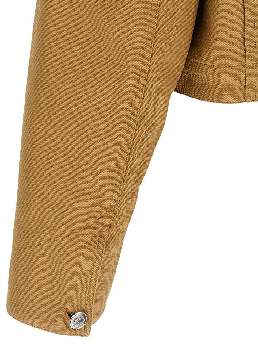 A.P.C. Used-Effect Cotton Canvas Cropped Jacket