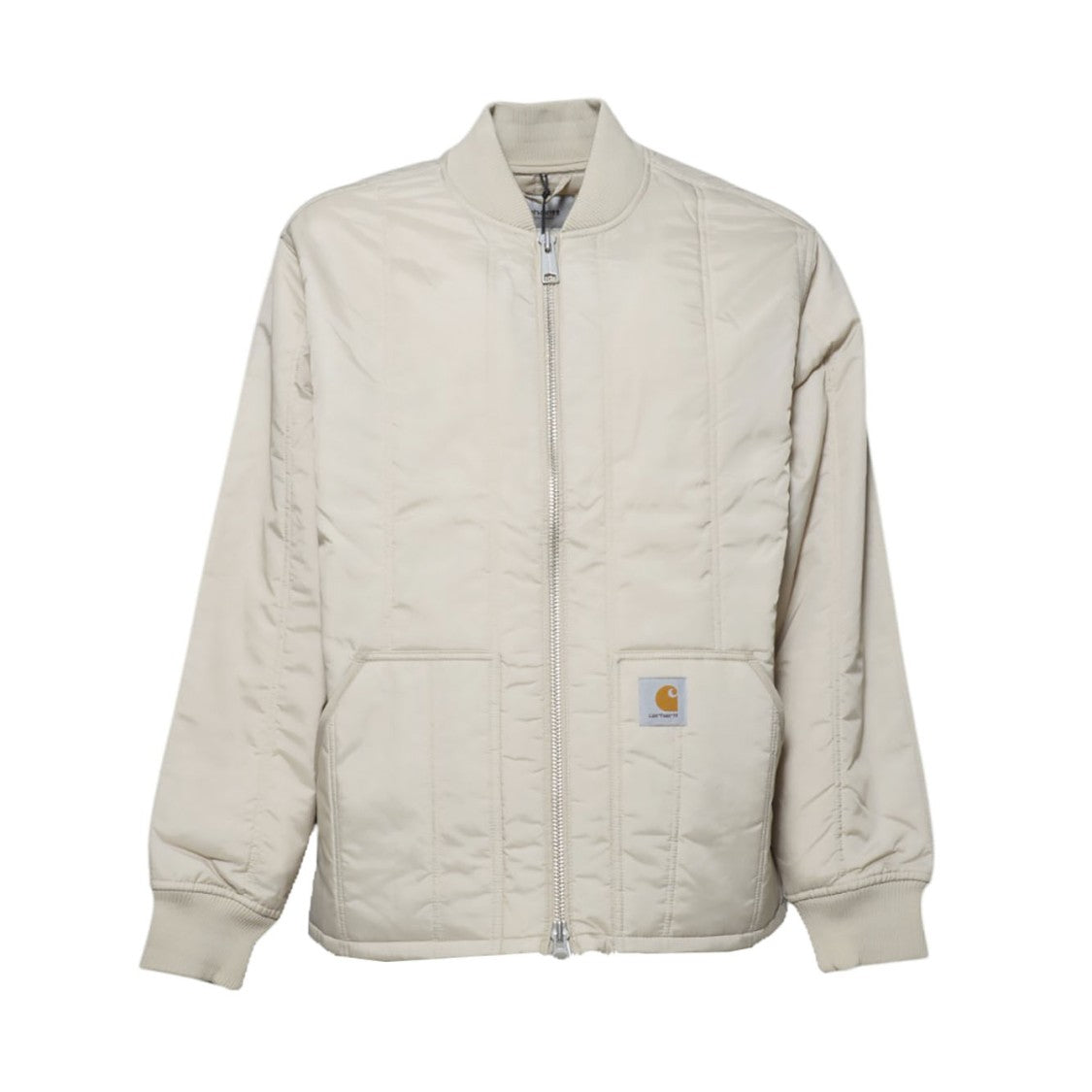 Carhartt Wip Lightweight Quilted Casual Jacket With Ribbed Knit Details