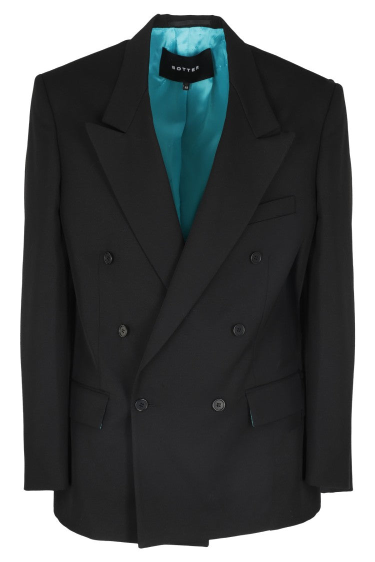 Botter Double-Breasted Tailored Blazer With V-Neck