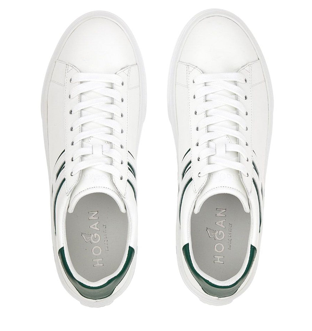 Hogan Low-Top Sneakers With Dark Green Accents