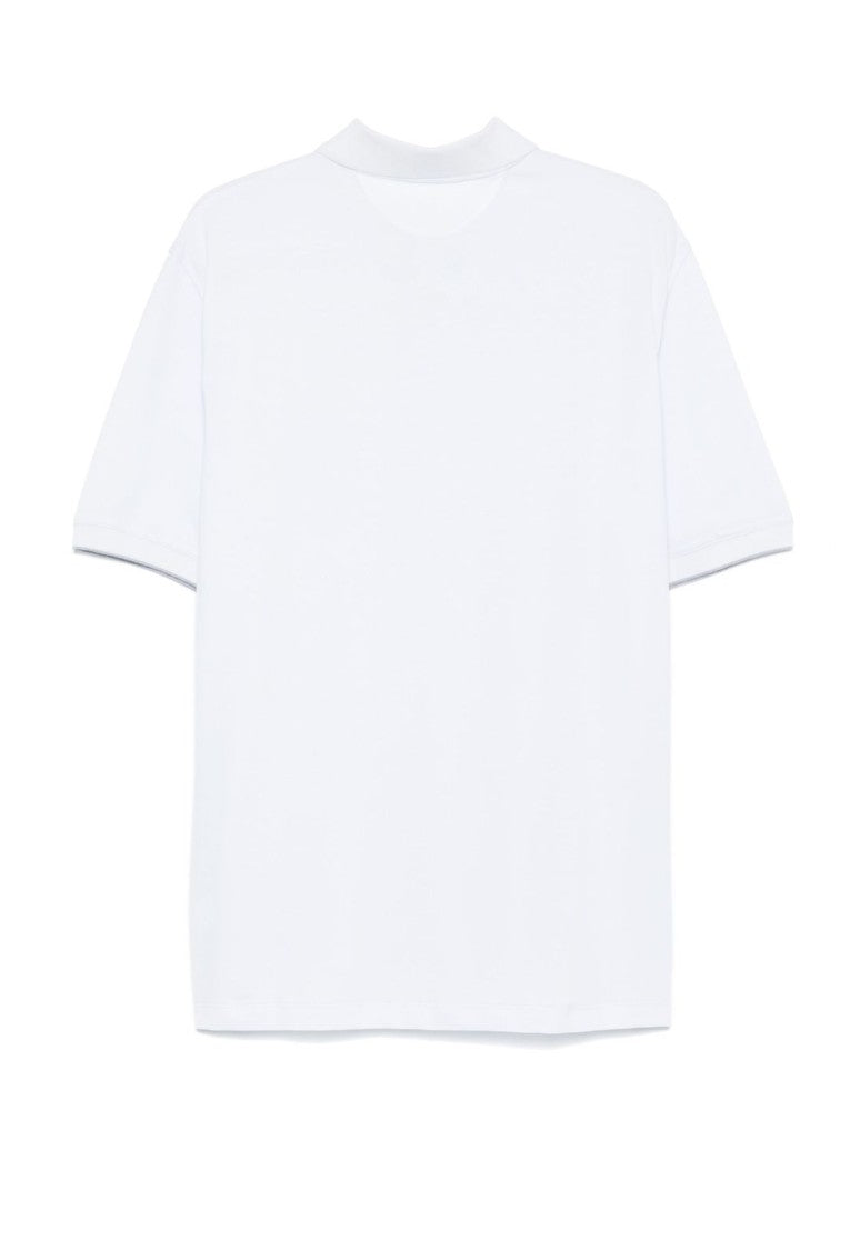 Brunello Cucinelli White Short Sleeve Polo