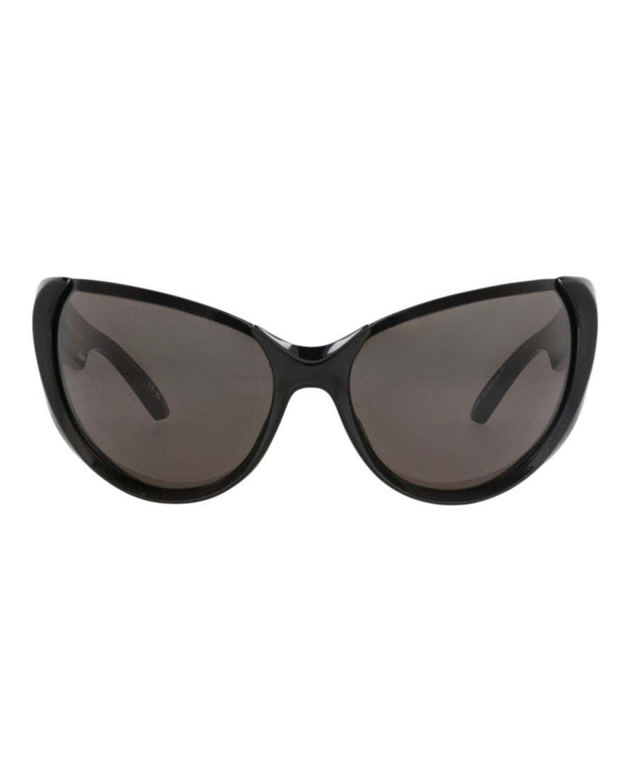 Balenciaga Glossy Black Cat Eye-Frame Bio Injection Rilsan Sunglasses