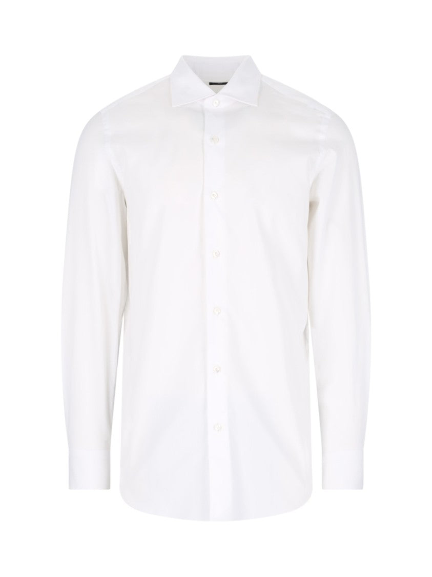 Finamore 1925 "Milano-Zante" White Cotton Shirt