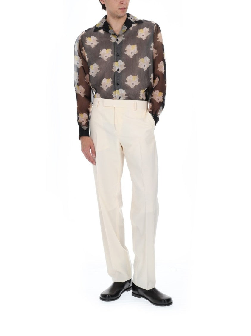 Fendi Straight-Leg Tailored Trousers In Smooth Virgin Wool