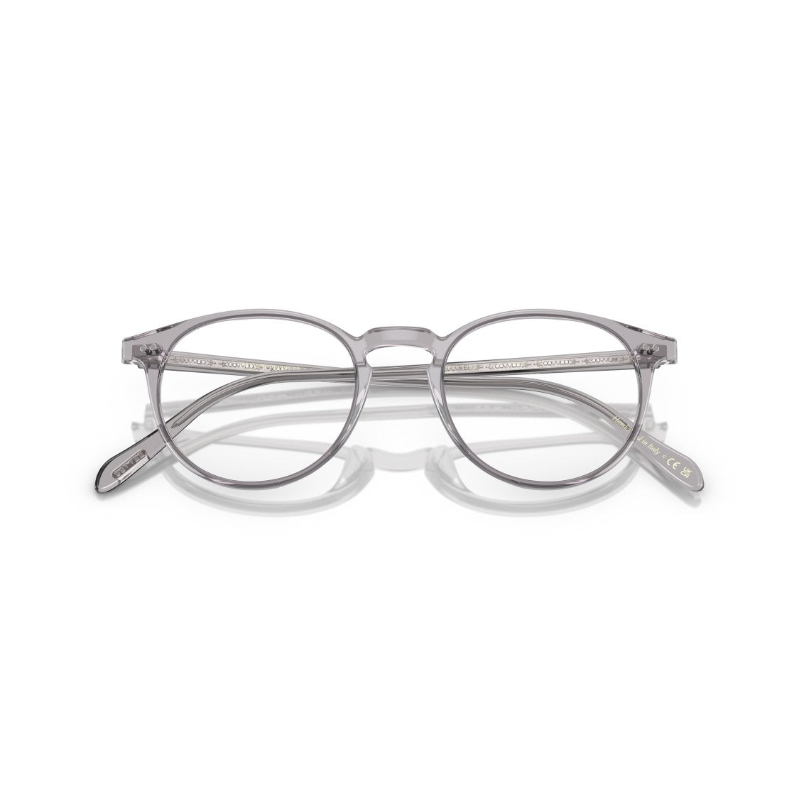Oliver Peoples 0Ov5004 Translucent Acetate Rounded Eyeglasses With Keyhole Bridge