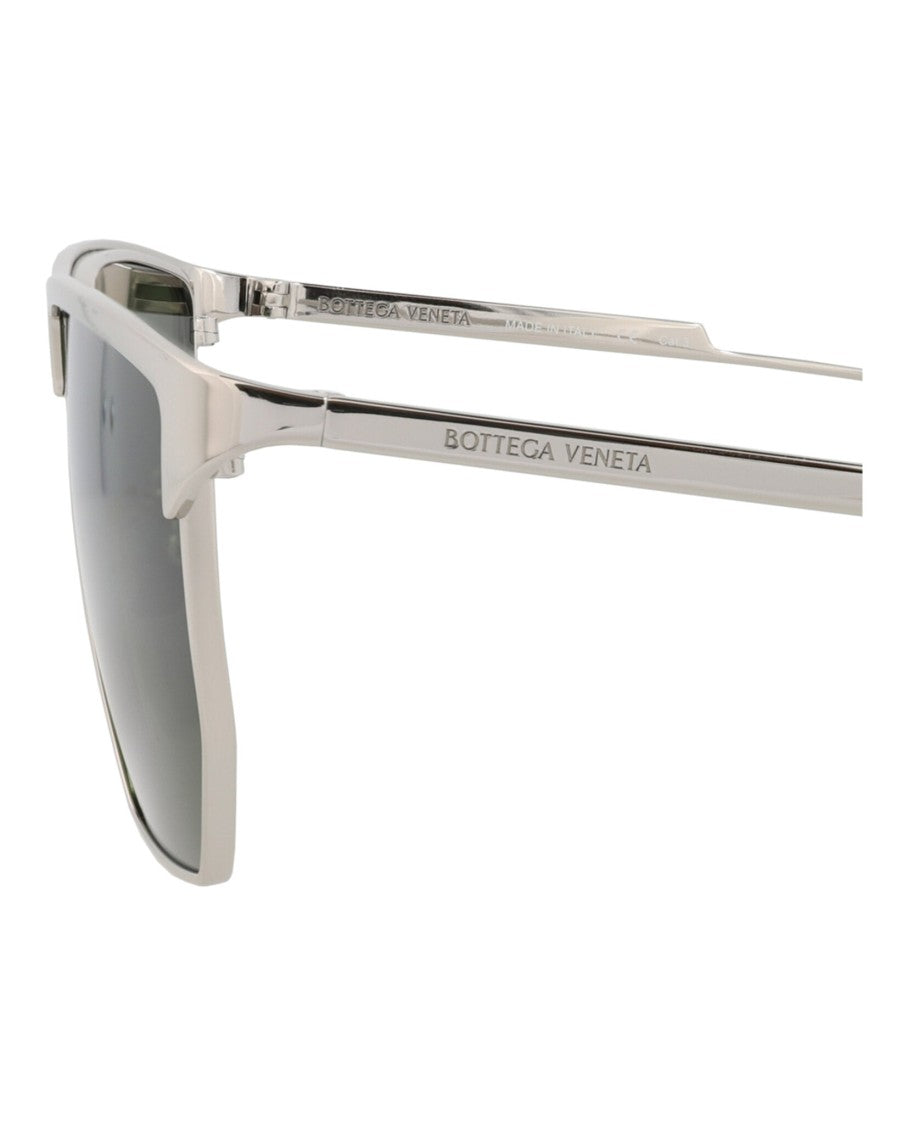 Bottega Veneta Square-Frame Metal Sunglasses