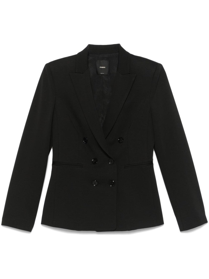 Pinko Tailored Black Double-Breasted Jacket