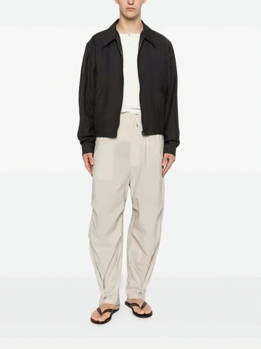 Lemaire Cropped Black Jacket With Classic Collar