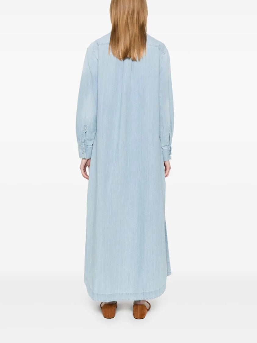 Lorena Antoniazzi Light Blue Denim Maxi Dress