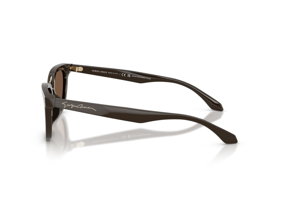 Giorgio Armani Gold 0Ar8253u Acetate Oversized Square Sunglasses