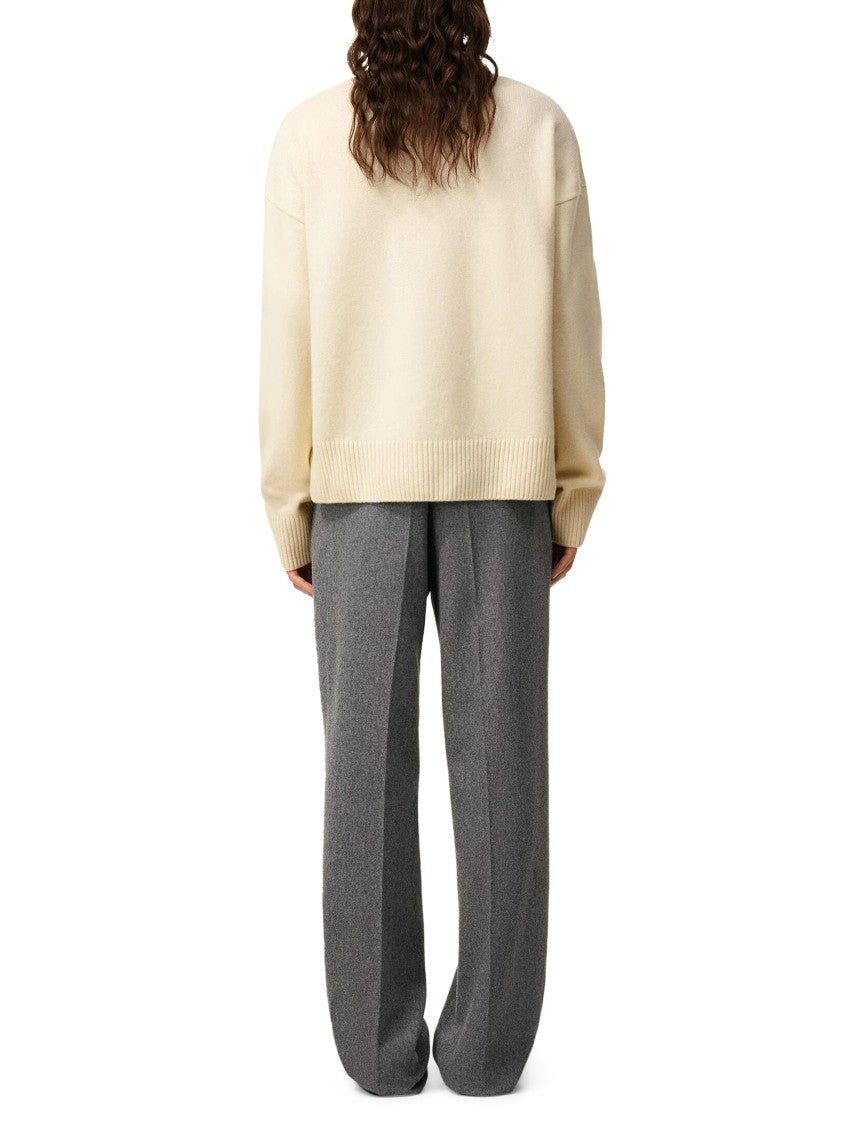 Ami Merino Wool Sweater With Silhouette