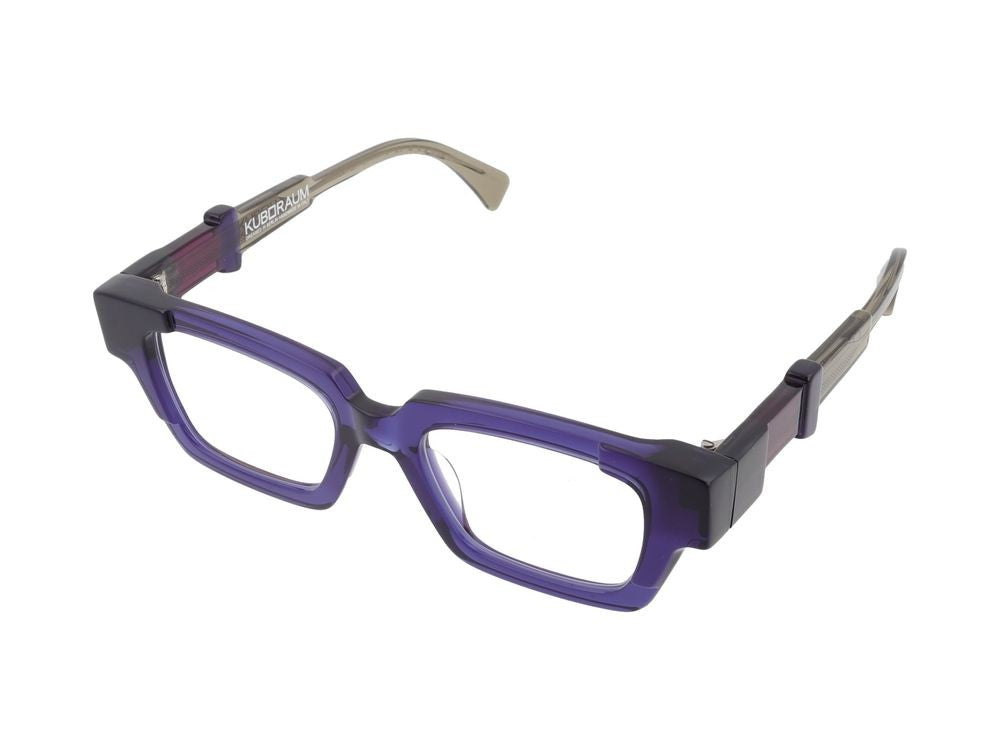 Kuboraum Translucent Deep Blue Titanium Temple Optical Glasses