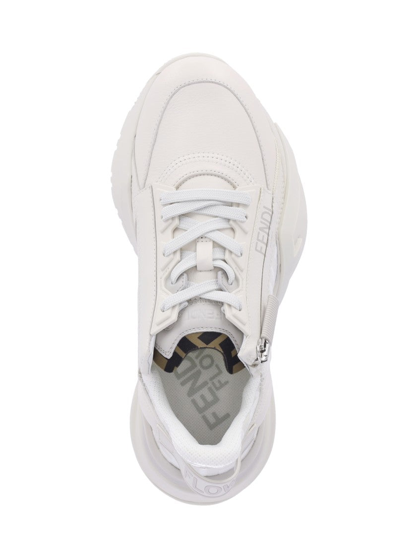 Fendi "Flow" Low-Top Sneakers – White
