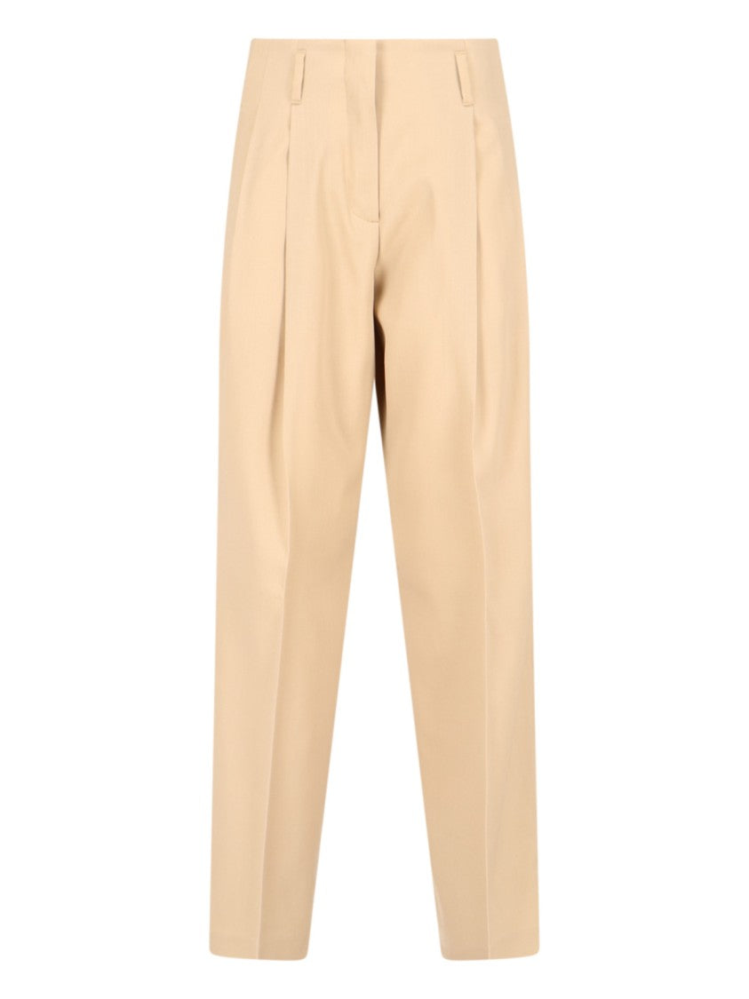 Golden Goose Tailored Trousers, In Beige Virgin Wool
