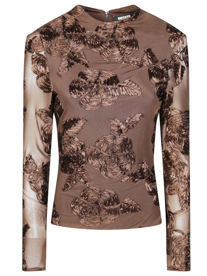 Rotate Flower Mesh Ls Top