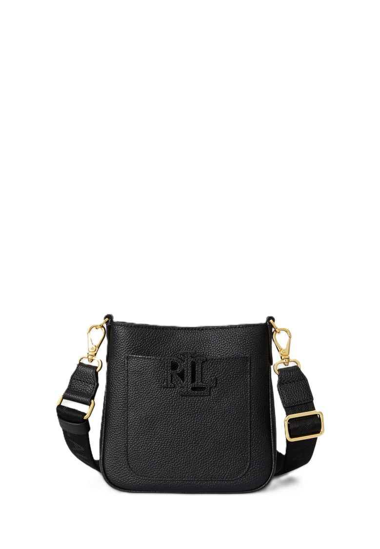Lauren Ralph Lauren Black Cmryn Small Rattan Crossbody Bag