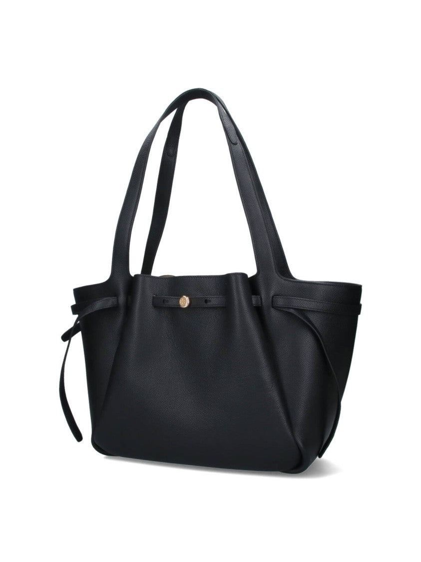 Tory Burch Black Romy Leather Tote Bag