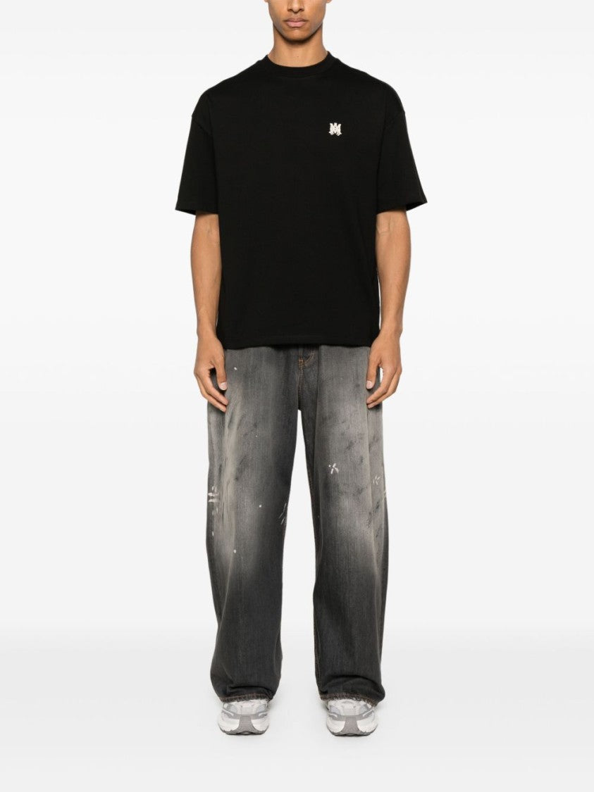 Amiri Crew Neck T-Shirt With Chest Embroidery