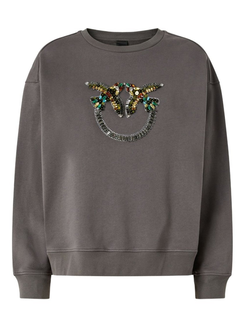 Pinko Winter Grey Embellished Sweater