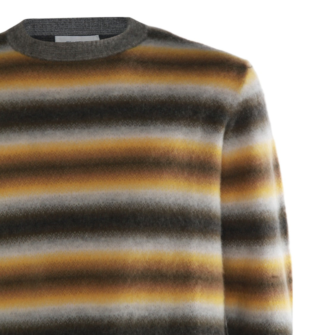 Piacenza Cashmere Gradient Stripe Cashmere Sweater With Ribbed Details