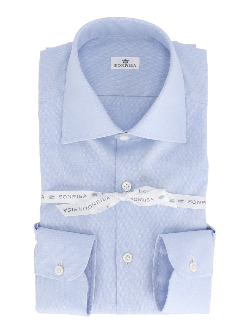 Sonrisa Classic Light Blue Cotton Dress Shirt