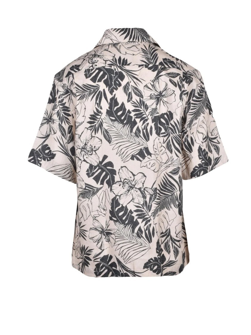 Eleventy Cream Linen Shirt