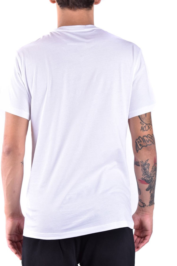 Moschino Classic White Cotton T-Shirt Graphic Logo
