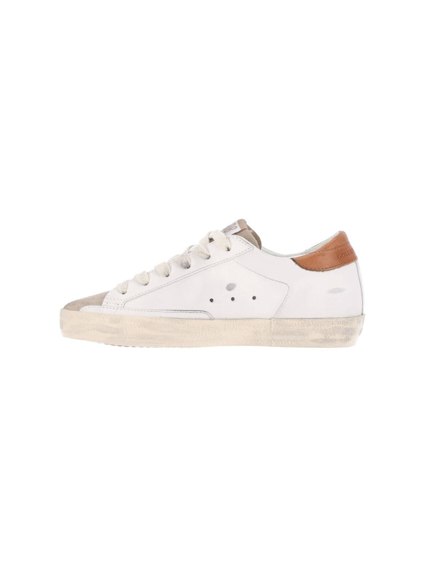 Golden Goose Round Toe Low-Top Sneakers With Glittery Star Detail