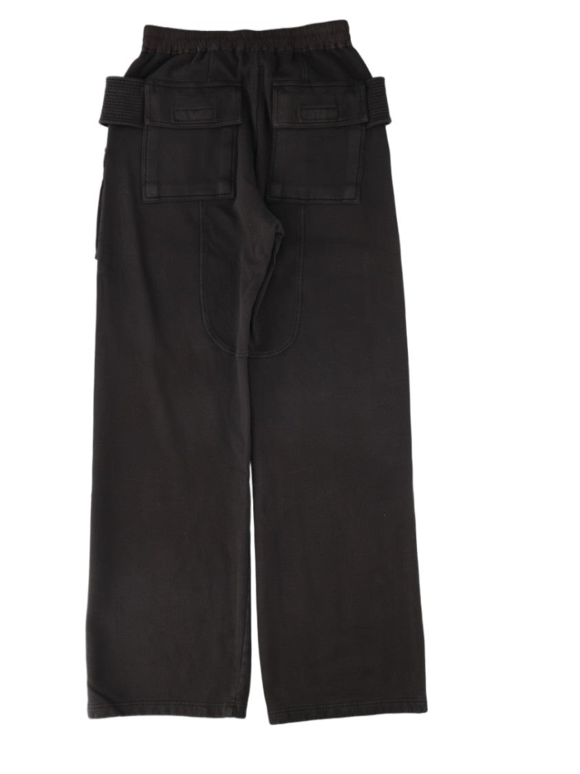 Drkshdw By Rick Owens Wide-Leg Black Trousers With Elastic Waistband And Utility Pockets