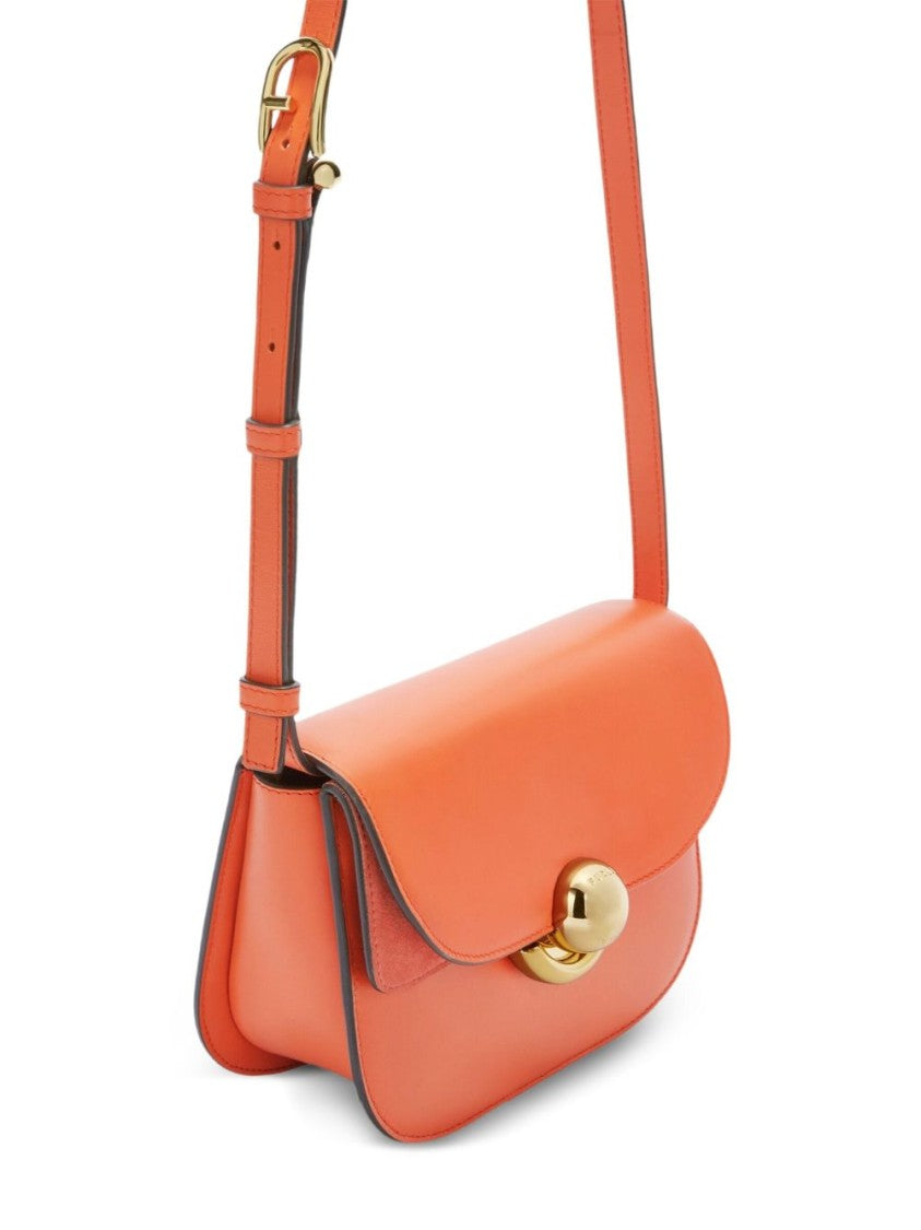 Furla Structured Carrot Orange Shoulder Bag