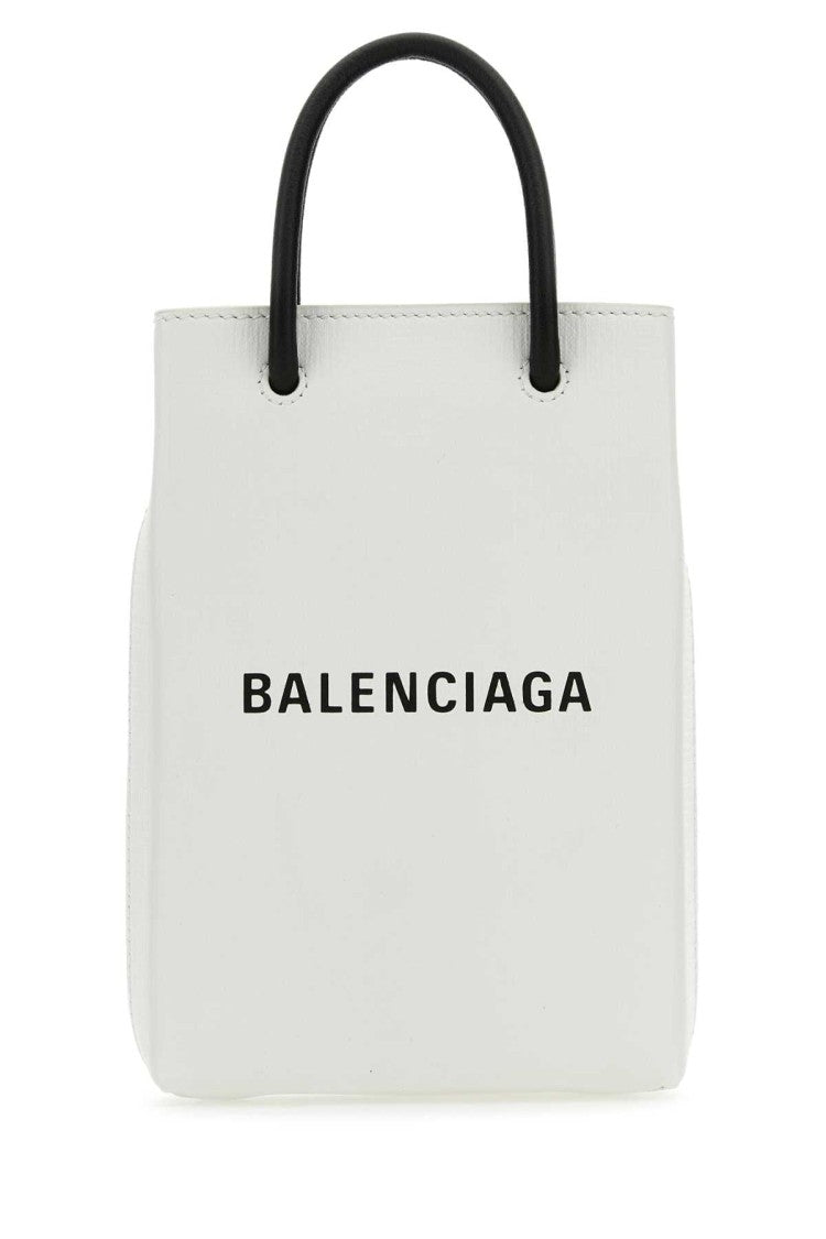 Balenciaga White Leather Phone Case
