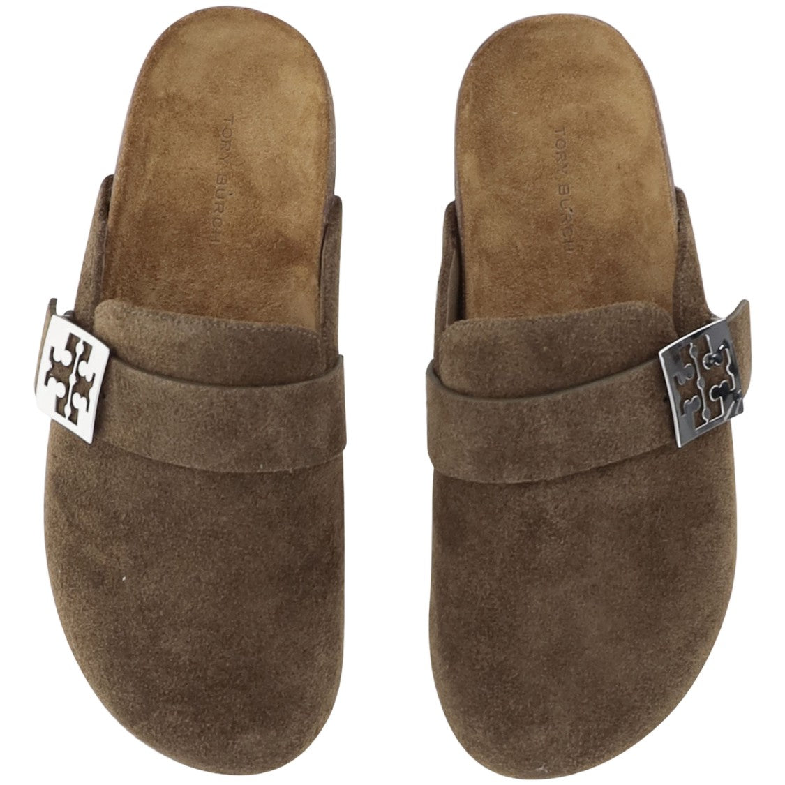 Tory Burch Suede Mules With Ankle Strap
