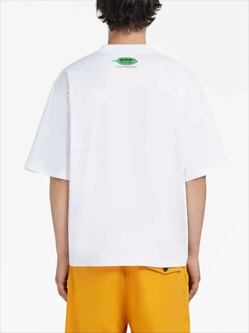Marni Graphic Floral-Print Short Sleeve T-Shirt
