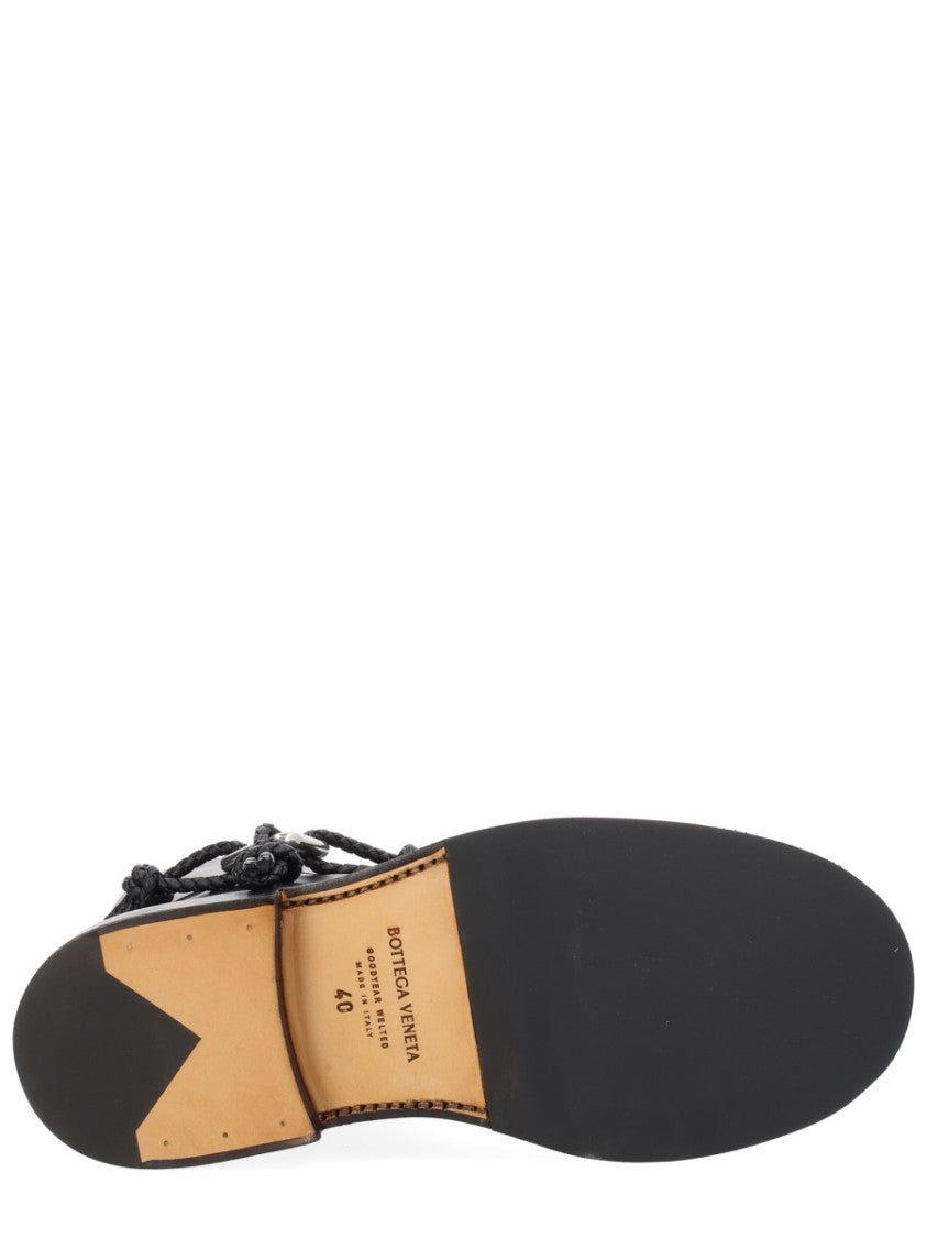 Bottega Veneta James Calf Leather Rope Ankle Boots