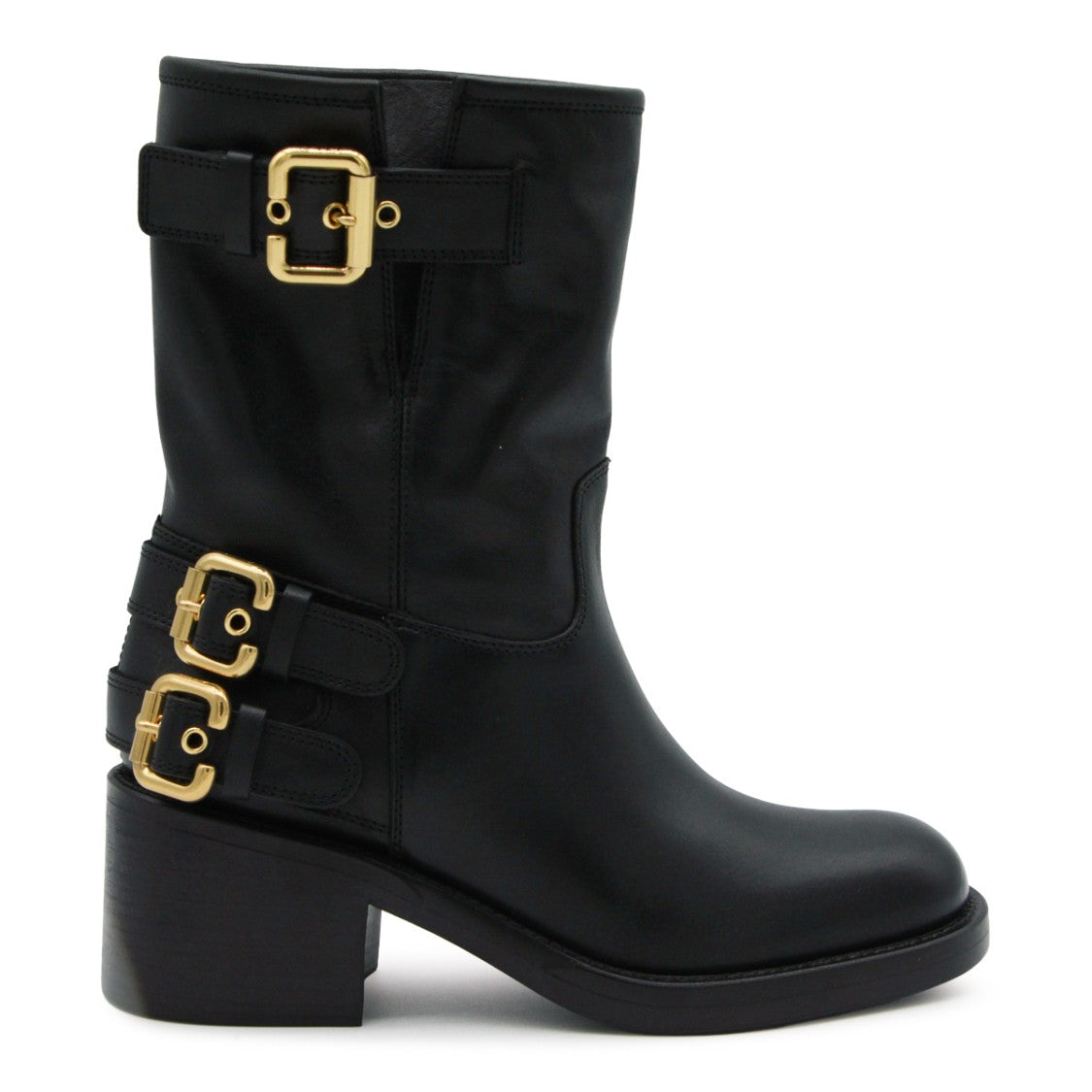 Chloé Black Leather Dakota Boots