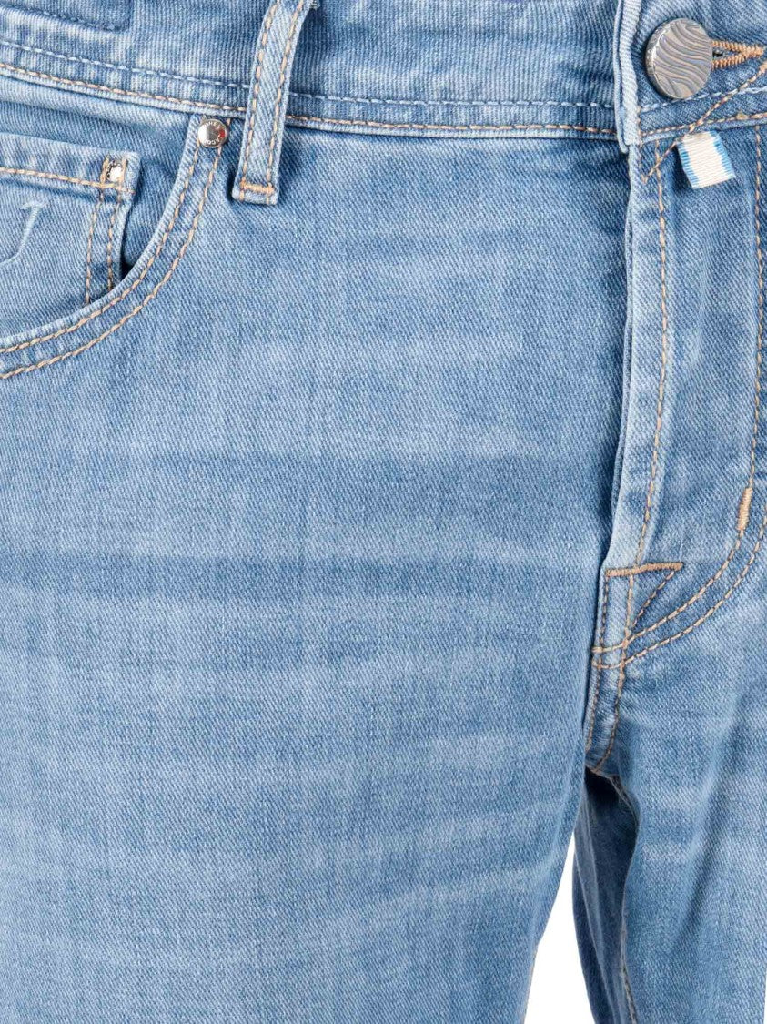 Jacob Cohen Light Blue Nick Denim Straight-Leg Pants