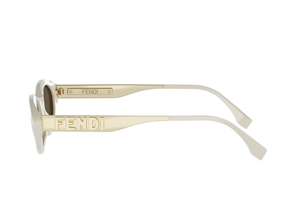 Fendi Light Beige Fe40202i Cat-Eye Sunglasses