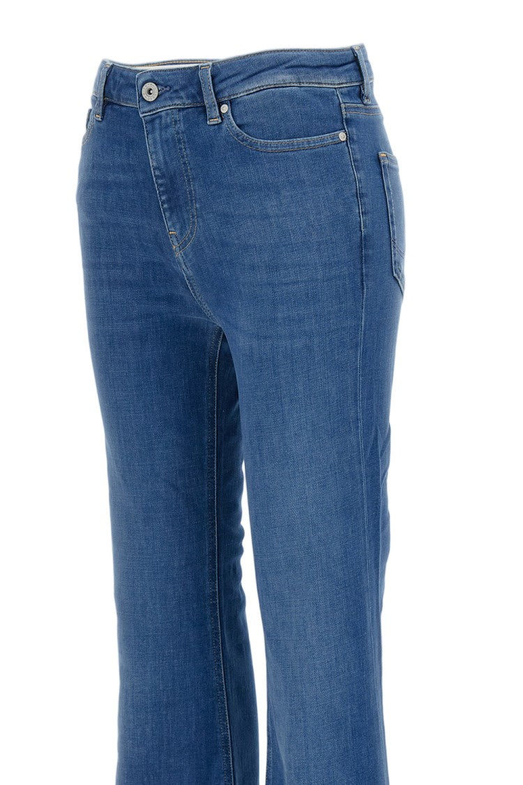Ag Flared Fit 5-Pocket Jeans With Vintage Wash