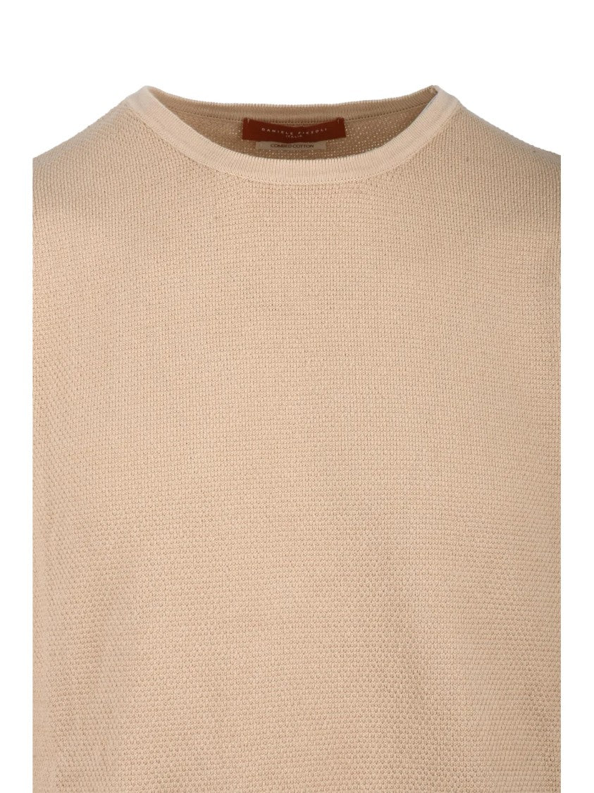 Daniele Fiesoli Beige Soft Cotton Sweater