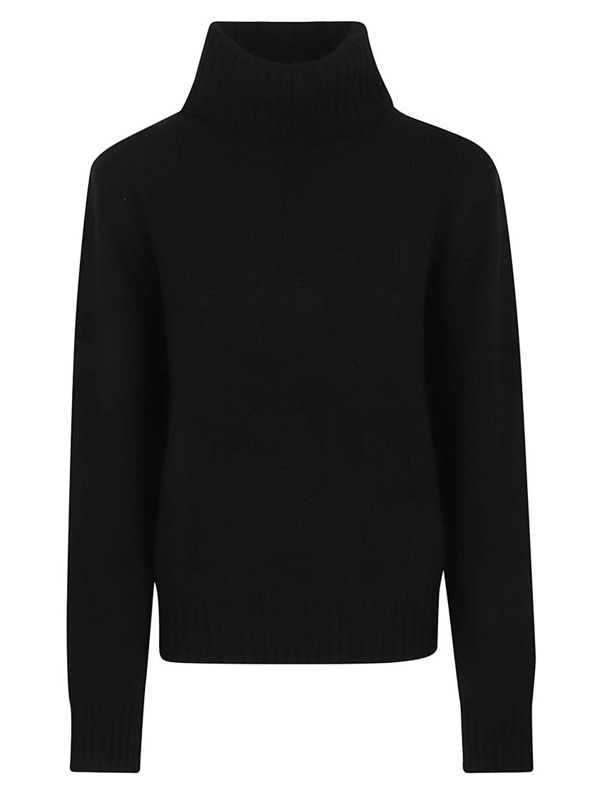 Polo Ralph Lauren Cropped Black Wool Sweater