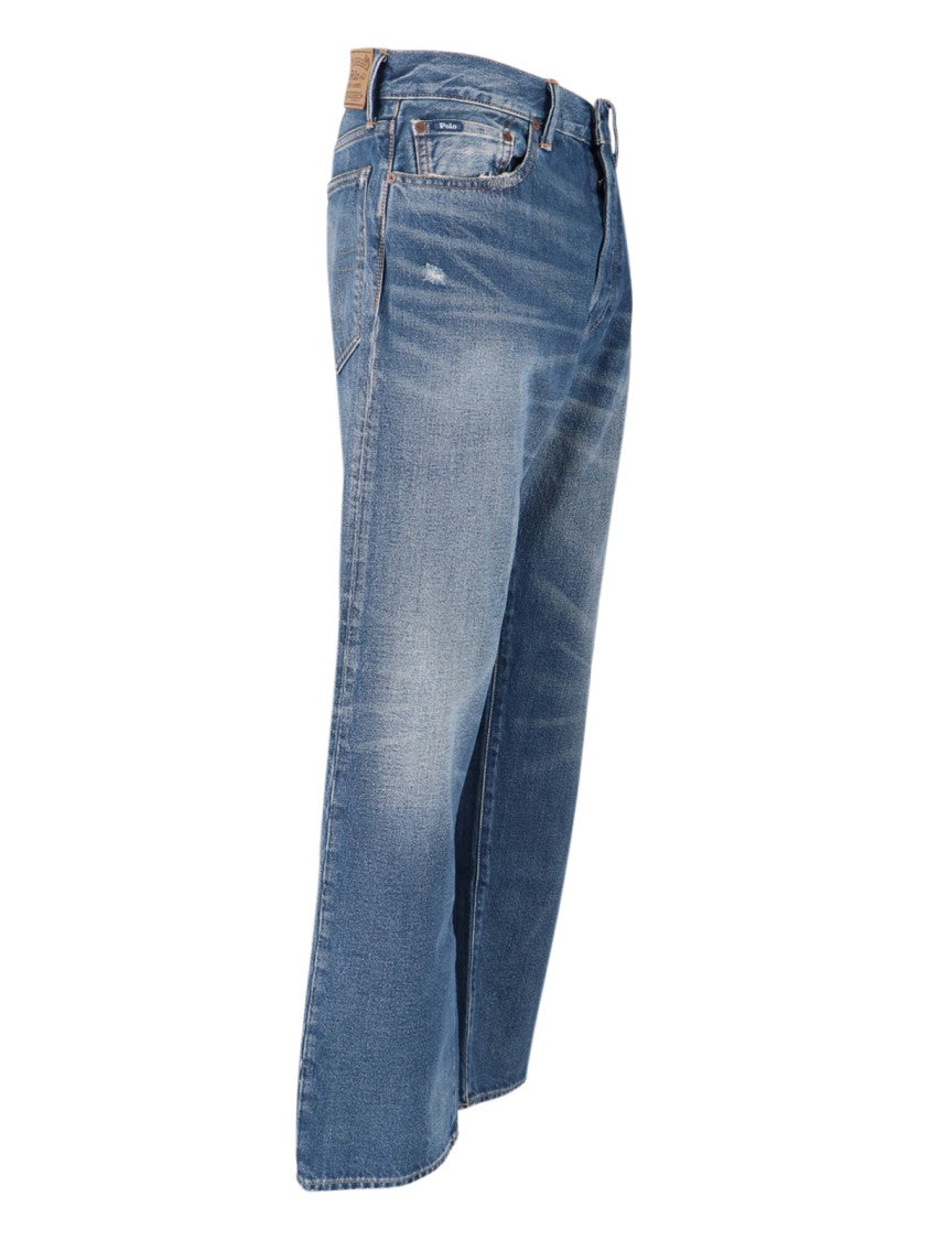Polo Ralph Lauren Straight-Leg Jeans In Medium Blue Denim